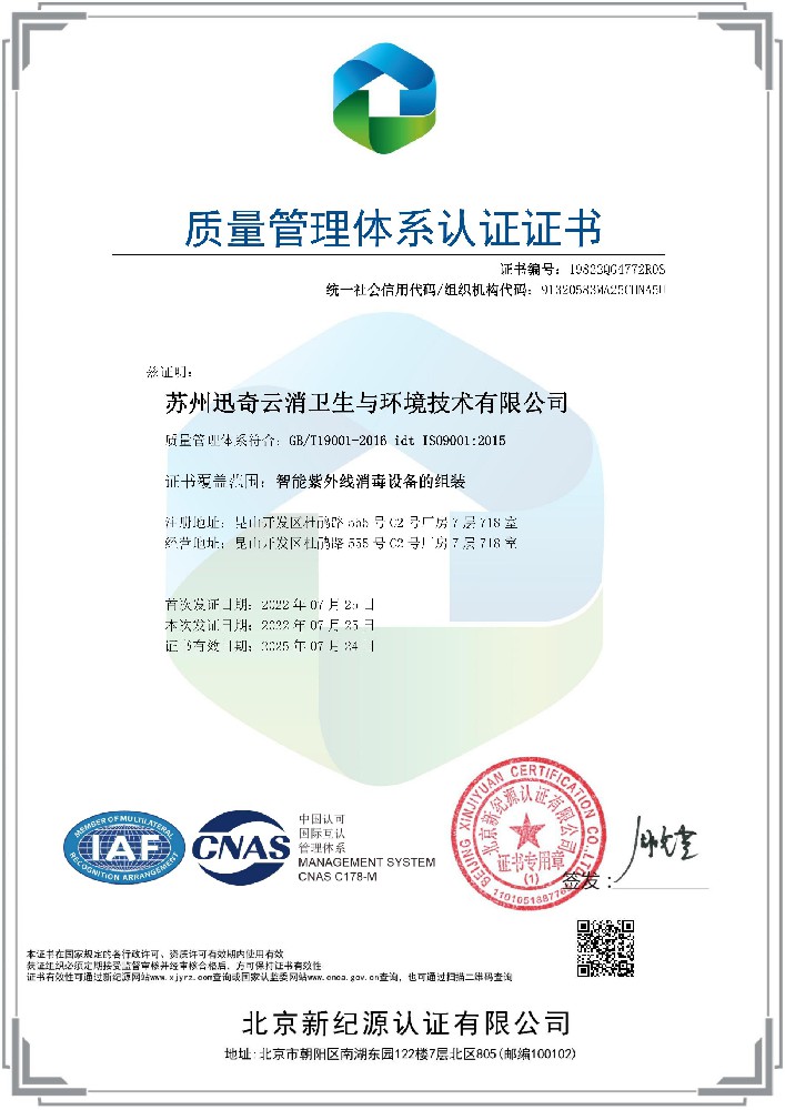 ISO9001 质量管理体系认证